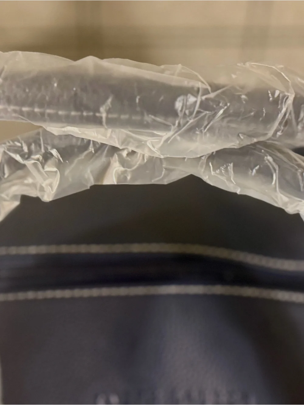 Classic !Ralph Lauren Navy and White Polo Large Vegan Leather Duffel Bag
